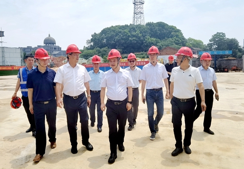 集團黨委委員、副總經(jīng)理賀源一行到湖南建工地產(chǎn)益陽建工城項目指導(dǎo)工作并開展“送清涼”慰問活動